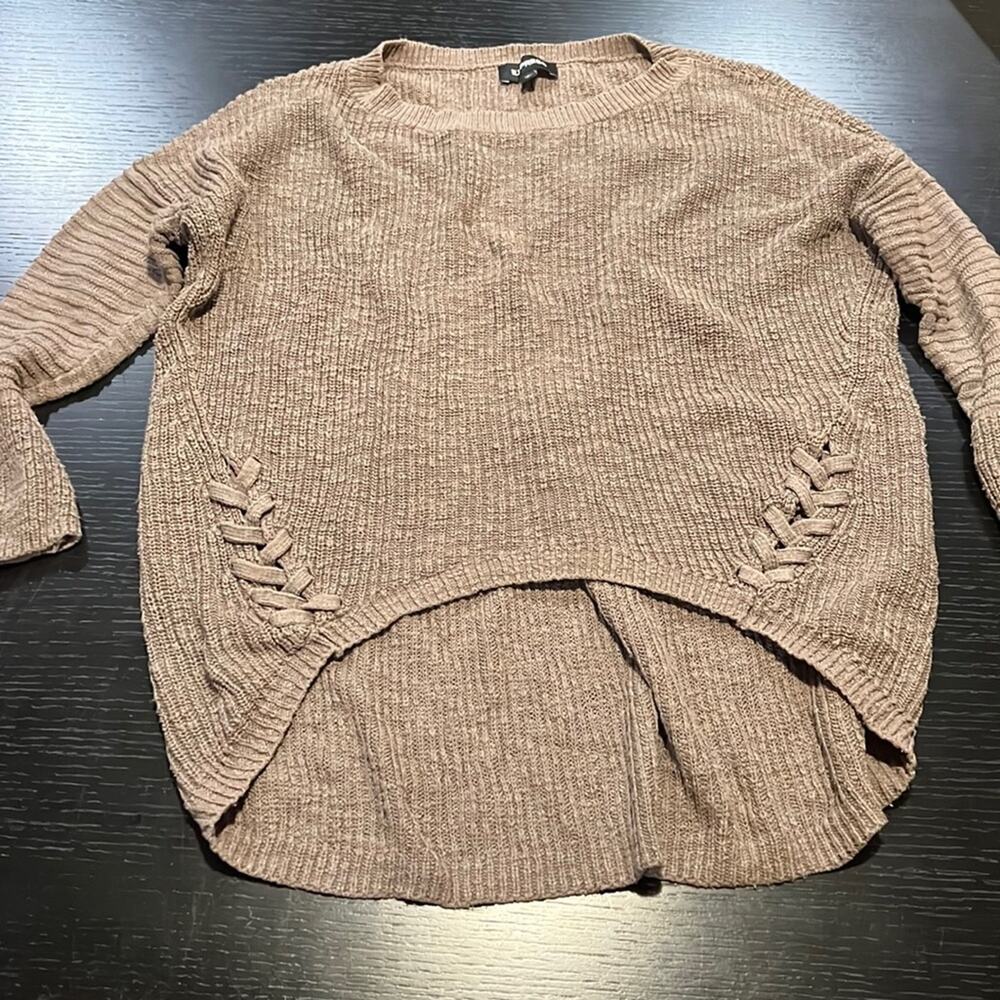 Express Chunky Knitted Brown Sweater Size Small